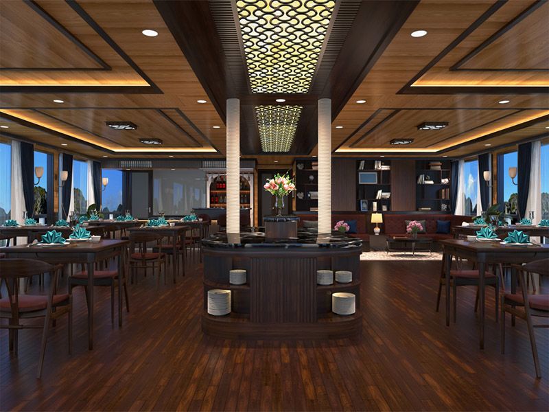 Nhà hàng trên du thuyền Serenity Premium Cruise Hạ Long